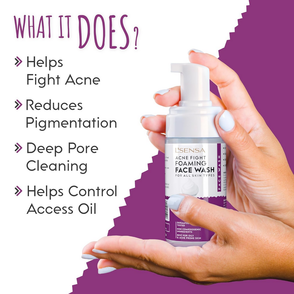 L'Sensa Foaming Face Wash For Acne And Pimples For All Skin Type | Grocsy