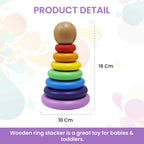 Matoyi Rainbow Colored Ring Stacker Toy For Kids | Grocsy