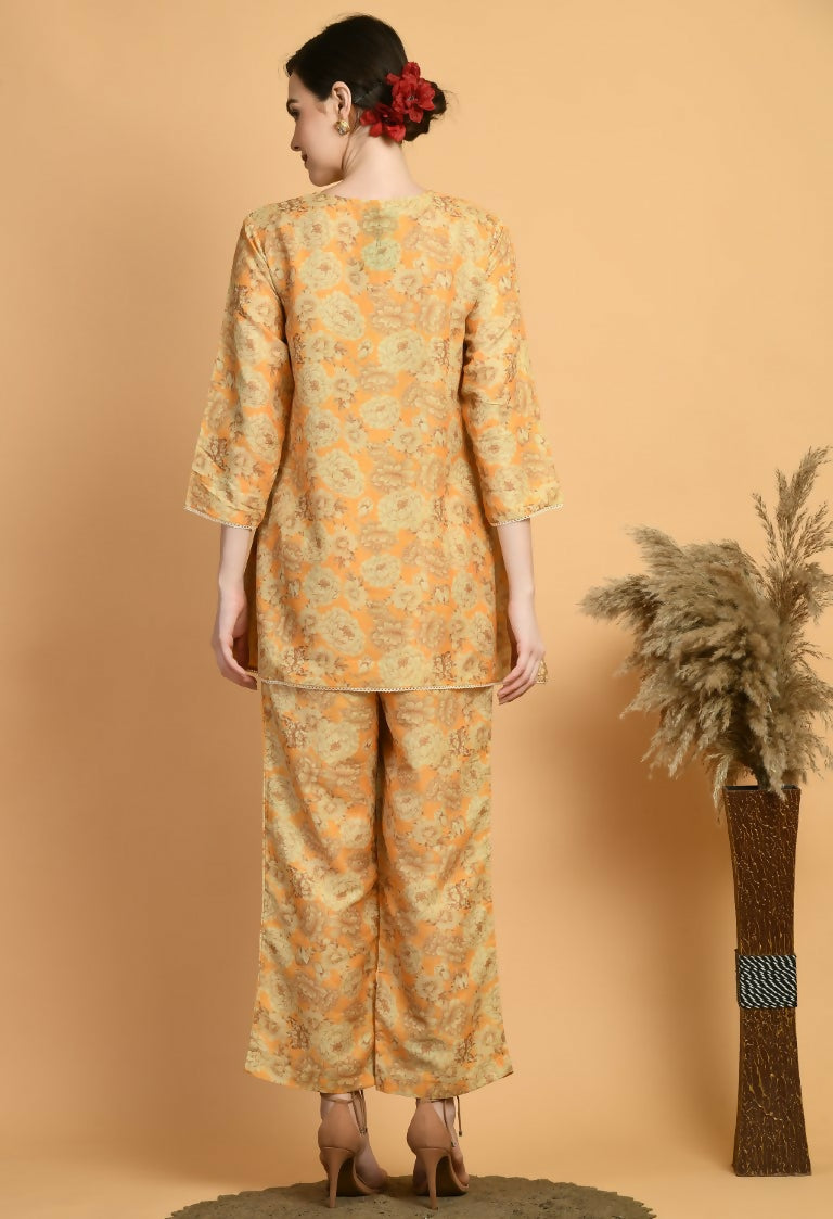 Joban Fashion Mustard Maslin Kurta Set | Grocsy