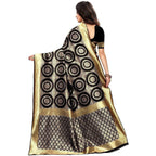 Vamika Banarasi Jaquard Black Weaving Saree (Banarasi 26) | Grocsy