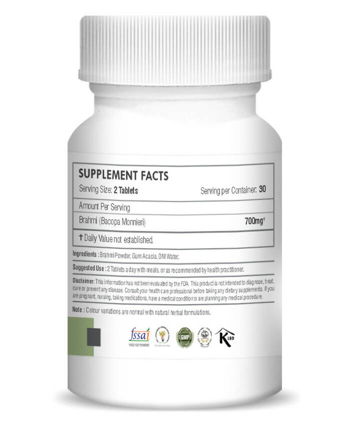 H&C Herbal Brahmi Tablets | Grocsy