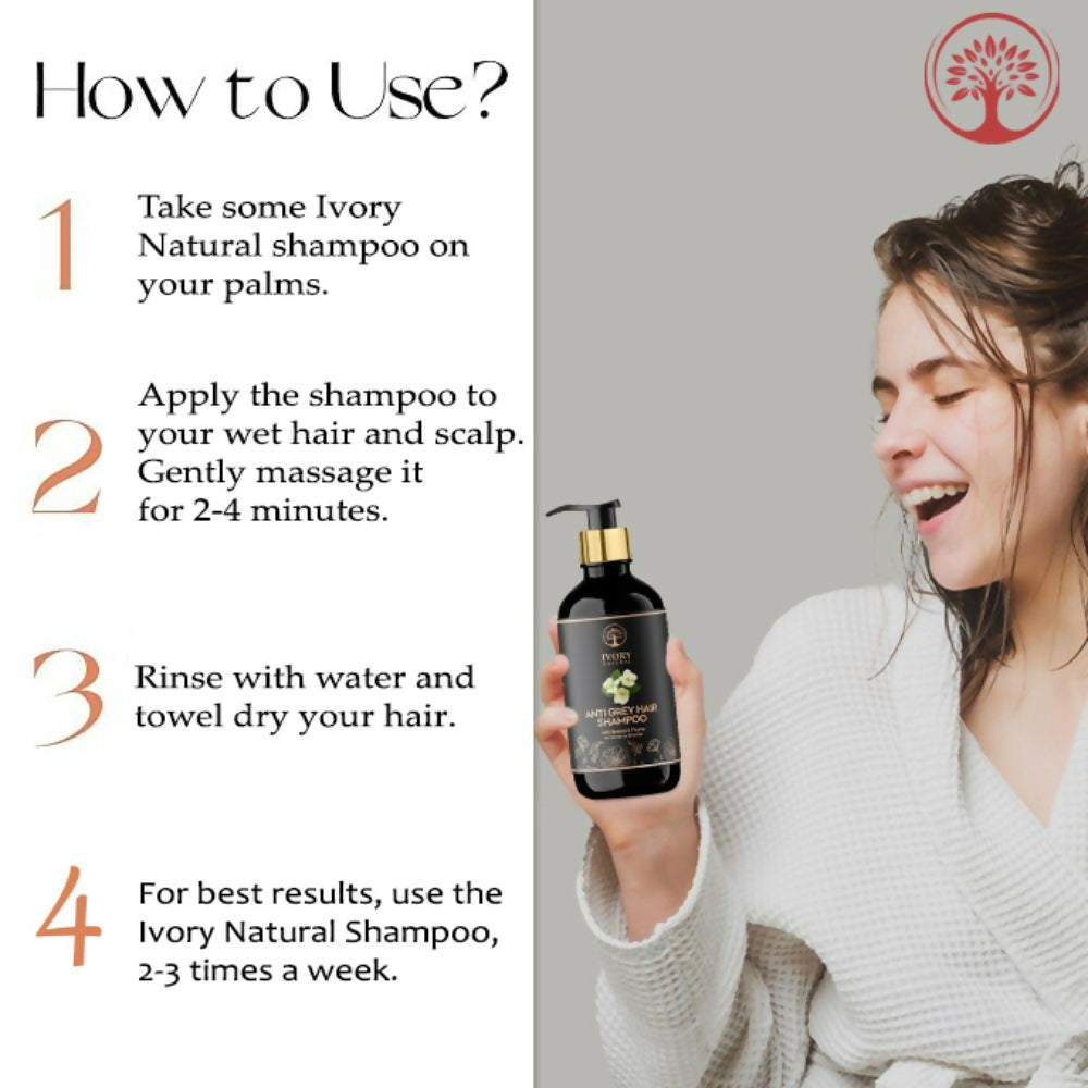 Ivory Natural Grey Hair Shampoo For Nature-Inspired Grey Coverage And Revitalization | Grocsy