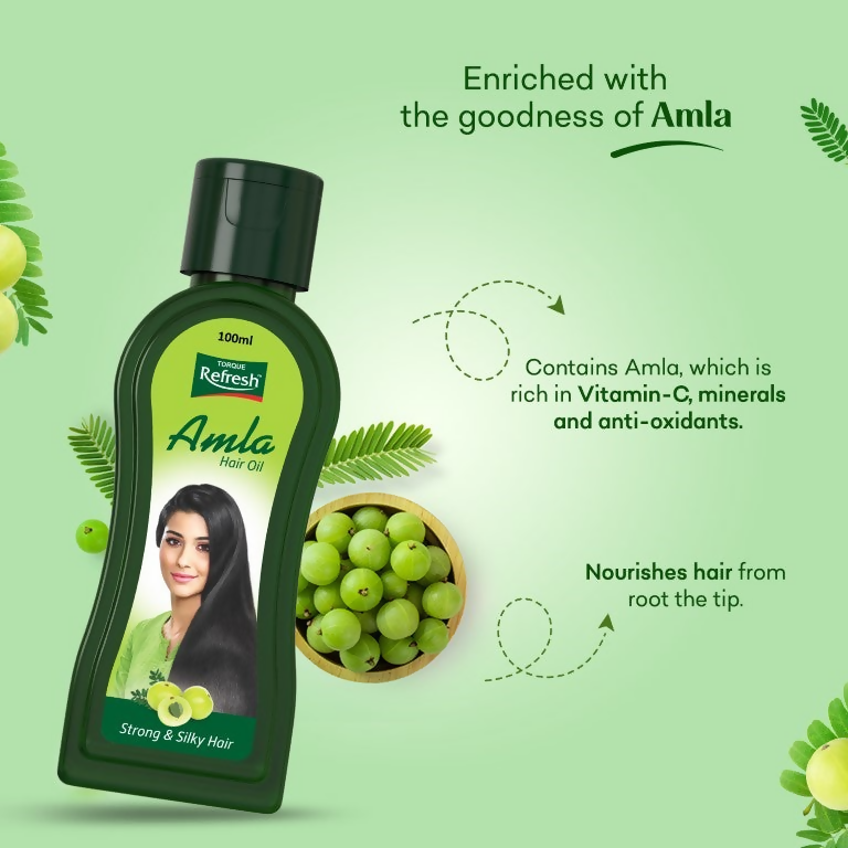 Torque's Refresh Amla Hair Oil For Strong, Long And Thick Hair | Grocsy