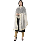 A R Silk Payal Pum Pum Fancy Dupatta Off White Color Dupatta or Chunni | Grocsy