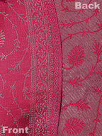 Weaving Mystery Handloom Pashmina Shawl-Kaani Zari - Pink | Grocsy
