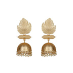 Joban Fashion Women Matte Gold Brass Jhumka | Grocsy