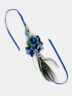 NVR Women & Men Set of 2 Blue Peacock Design Bhaiya Bhabhi Rakhi With Roli Chawal | Grocsy