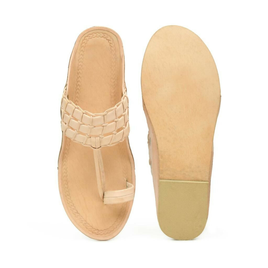 Stepsoft Natural Leather Kolhapuri Chappals For Men – Ideal For Kurta & Ethnic Wear | Grocsy