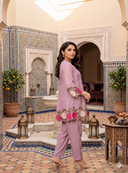Teeya Creation Women's Peach Embroidered Kurti Set | Grocsy