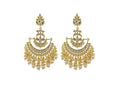 Joban Fashion Women Kundan Pearl Golden White Earrings | Grocsy