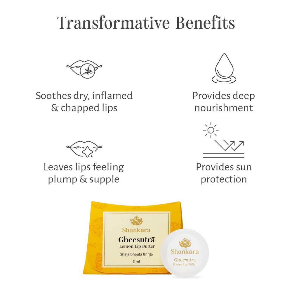 Shankara by Sri Sri Tattva Gheesutra Lemon Lip Butter | Grocsy