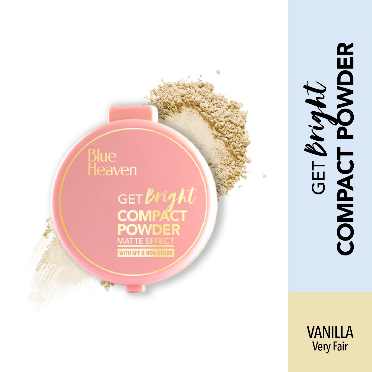 Blue Heaven Get Bright Compact Powder - Vanilla | Grocsy